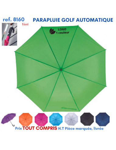 PARAPLUIE GOLF AUTOMATIQUE REF 8160 8160 PARAPLUIES MANCHE CANNE  9,91 €