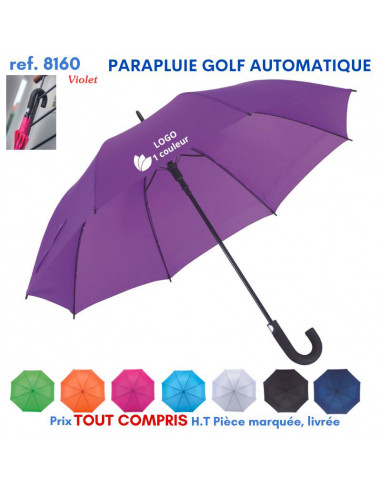 PARAPLUIE GOLF AUTOMATIQUE REF 8160 8160 PARAPLUIES MANCHE CANNE  9,91 €