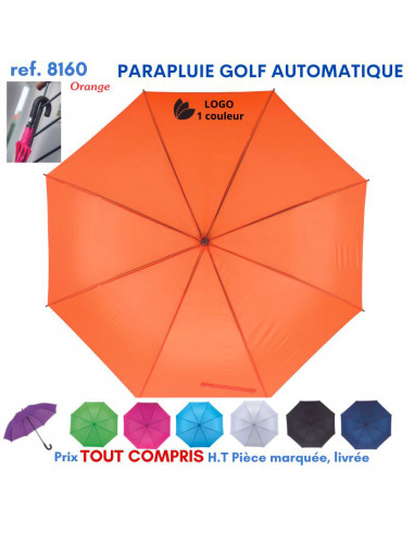 PARAPLUIE GOLF AUTOMATIQUE REF 8160 8160 PARAPLUIES MANCHE CANNE  9,91 €