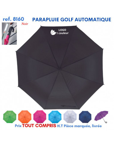 PARAPLUIE GOLF AUTOMATIQUE REF 8160 8160 PARAPLUIES MANCHE CANNE  9,91 €