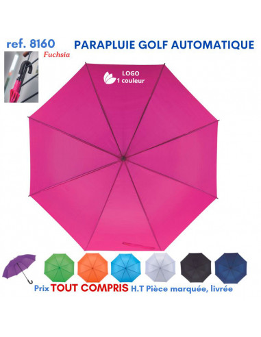 PARAPLUIE GOLF AUTOMATIQUE REF 8160 8160 PARAPLUIES MANCHE CANNE  9,91 €