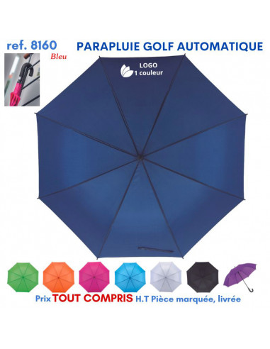 PARAPLUIE GOLF AUTOMATIQUE REF 8160 8160 PARAPLUIES MANCHE CANNE  9,91 €