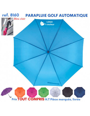 PARAPLUIE GOLF AUTOMATIQUE REF 8160 8160 PARAPLUIES MANCHE CANNE  9,91 €