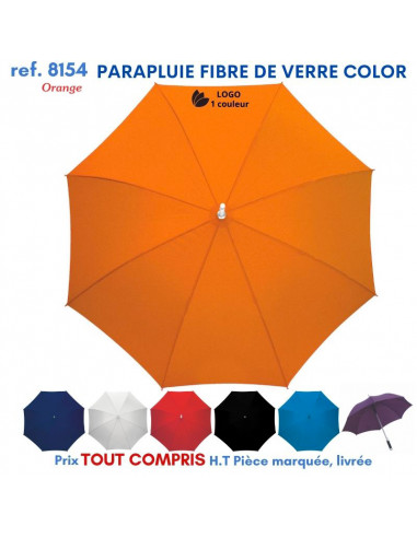 PARAPLUIE FIBRE DE VERRE COLOR REF 8154 8154 PARAPLUIE MANCHE DROIT  9,38 €