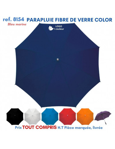 PARAPLUIE FIBRE DE VERRE COLOR REF 8154 8154 PARAPLUIE MANCHE DROIT  9,38 €