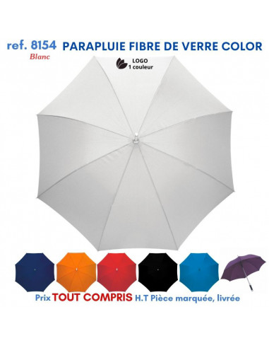 PARAPLUIE FIBRE DE VERRE COLOR REF 8154 8154 PARAPLUIE MANCHE DROIT  9,38 €