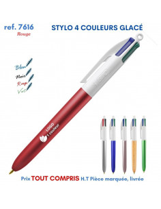 STYLO 4 COULEURS GLACÉ REF 7616 7616 Stylos plastiques  2,90 €