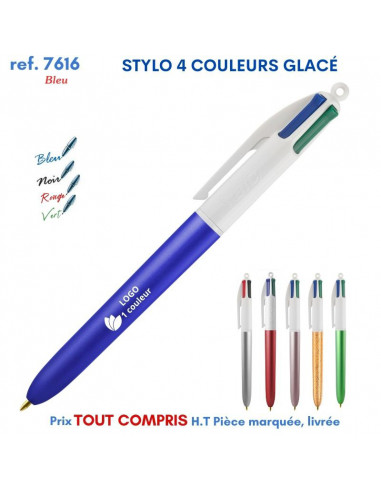 STYLO 4 COULEURS GLACÉ REF 7616 7616 Stylos plastiques  2,90 €