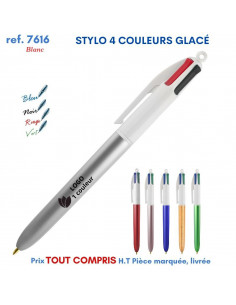 STYLO 4 COULEURS GLACÉ REF 7616 7616 Stylos plastiques  2,90 € 2