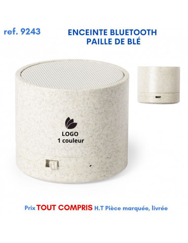 ENCEINTE BLUETOOTH PAILLE DE BLE REF 9243 9243 ECOUTEURS - HAUT PARLEUR  8,16 €