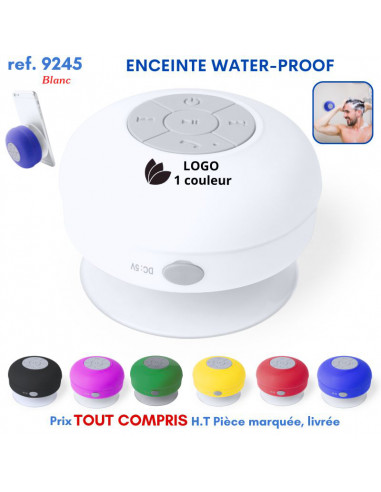 ENCEINTE BLUETOOTH WATER-PROOF REF 9245 9245 ECOUTEURS - HAUT PARLEUR  6,92 €