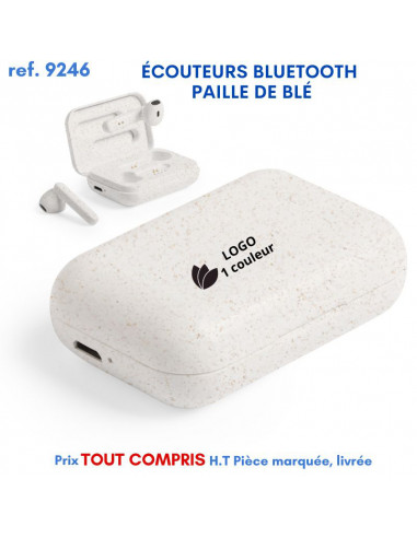 ECOUTEURS BLUETOOTH PAILLE DE BLE REF 9246 9246 ECOUTEURS - HAUT PARLEUR  14,79 €