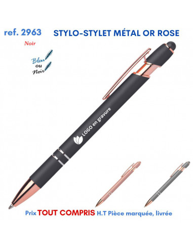 STYLO STYLET MÉTAL OR ROSE REF 2963 2963 Stylos en Metal  2,03 €