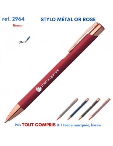 STYLO MÉTAL OR ROSE REF 2964 2964 Stylos en Metal  2,07 €