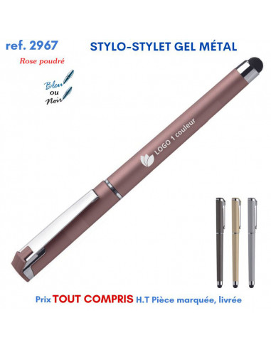 STYLO STYLET GEL MÉTAL REF 2967 2967 Stylos en Metal  1,30 €