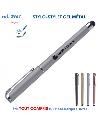 STYLO STYLET GEL MÉTAL REF 2967 2967 Stylos en Metal  1,30 €