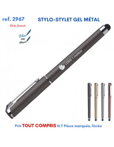 STYLO STYLET GEL MÉTAL REF 2967 2967 Stylos en Metal  1,30 €