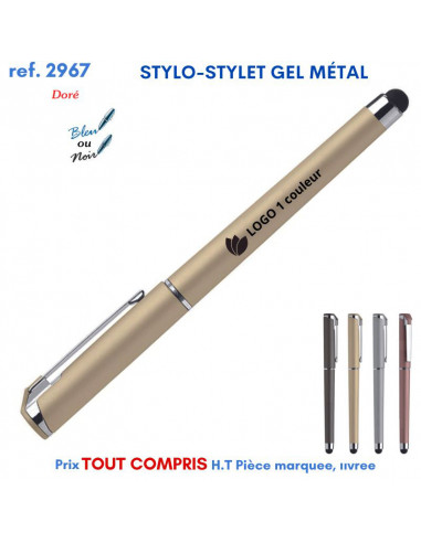 STYLO STYLET GEL MÉTAL REF 2967 2967 Stylos en Metal  1,30 €