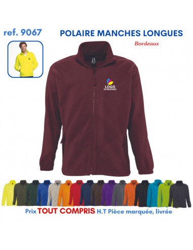 POLAIRE MANCHES LONGUES HOMME REF 9067 9067 POLAIRE PUBLICITAIRE PERSONNALISE  17,57 €