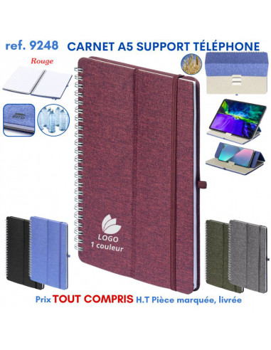 CARNET A5 SUPPORT TÉLÉPHONE REF 9248 9248 Carnet personnalisé  5,67 €