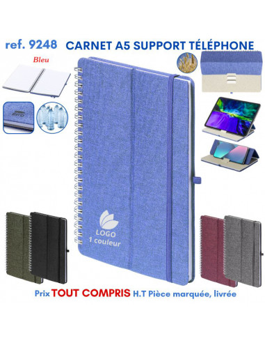 CARNET A5 SUPPORT TÉLÉPHONE REF 9248 9248 Carnet personnalisé  5,67 €