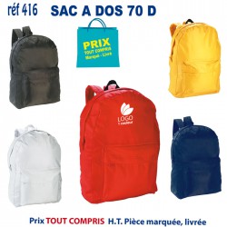 SAC A DOS 70 D REF 416 416 SAC A DOS  2,91 €