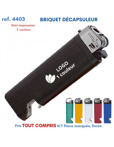 BRIQUET DÉCAPSULEUR REF 4403 4403 BRIQUETS PUBLICITAIRES - ALLUME TOUT  0,44 €