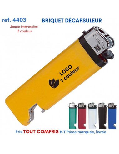 BRIQUET DÉCAPSULEUR REF 4403 4403 BRIQUETS PUBLICITAIRES - ALLUME TOUT  0,44 €