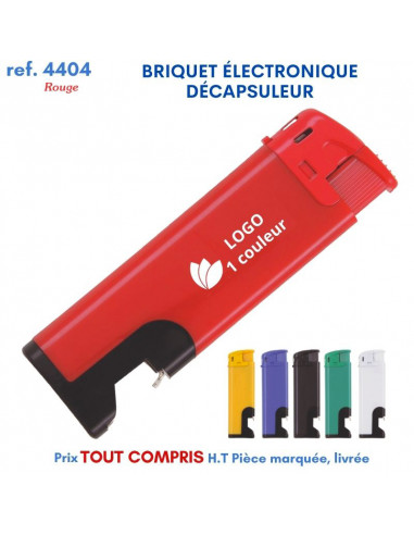 BRIQUET ÉLECTRONIQUE DÉCAPSULEUR REF 4404 4404 BRIQUETS PUBLICITAIRES - ALLUME TOUT  0,64 €
