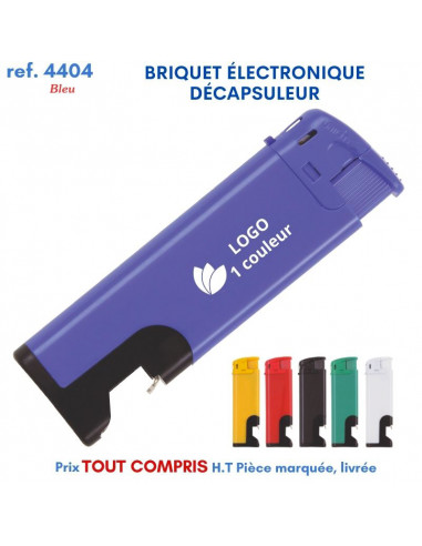 BRIQUET ÉLECTRONIQUE DÉCAPSULEUR REF 4404 4404 BRIQUETS PUBLICITAIRES - ALLUME TOUT  0,64 €