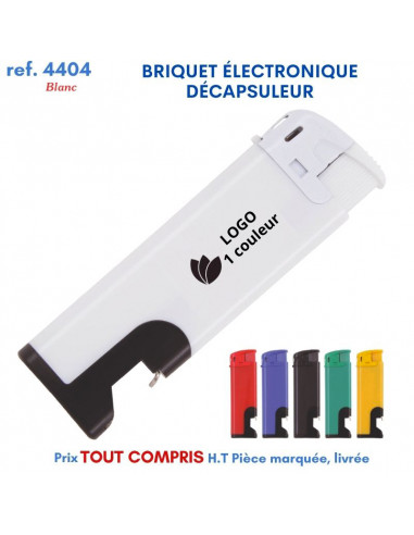 BRIQUET ÉLECTRONIQUE DÉCAPSULEUR REF 4404 4404 BRIQUETS PUBLICITAIRES - ALLUME TOUT  0,64 €