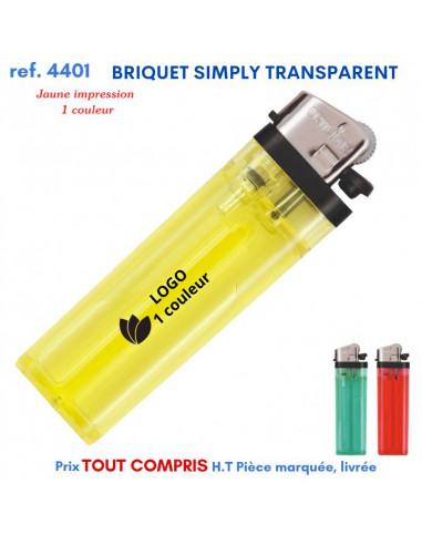 BRIQUET SIMPLY TRANSPARENT REF 4401 4401 BRIQUETS PUBLICITAIRES - ALLUME TOUT  0,27 €