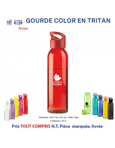 GOURDE COLOR EN TRITAN REF 4154 4154 GOURDES GOBELETS : OBJETS PUBLICITAIRES  5,93 €