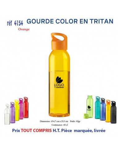 GOURDE COLOR EN TRITAN REF 4154 4154 GOURDES GOBELETS : OBJETS PUBLICITAIRES  5,93 €