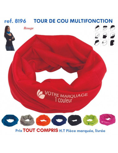 TOUR DE COU MULTIFONCTION UNICOLOR REF 8196 8196 DIVERS TEXTILES  2,65 €
