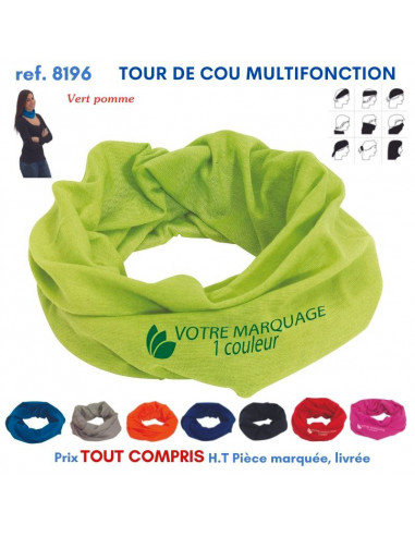 TOUR DE COU MULTIFONCTION UNICOLOR REF 8196 8196 PROTECTION PREVENTION  2,65 €