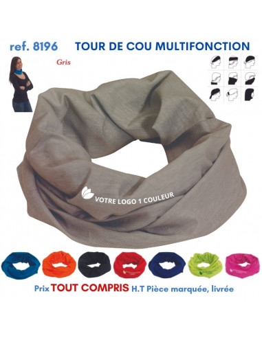 TOUR DE COU MULTIFONCTION UNICOLOR REF 8196 8196 PROTECTION PREVENTION  2,65 €