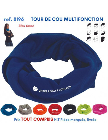 TOUR DE COU MULTIFONCTION UNICOLOR REF 8196 8196 PROTECTION PREVENTION  2,65 €