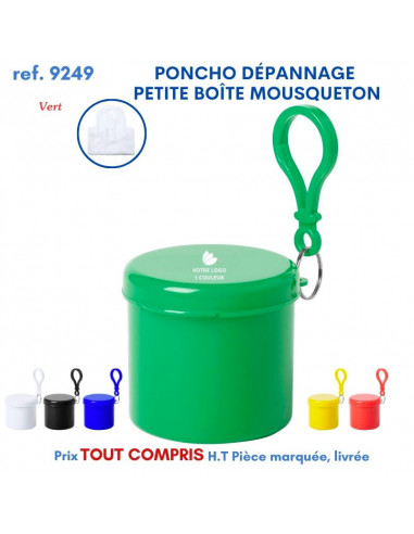 PONCHO DEPANNAGE PETITE BOITE MOUSQUETON REF 9249 9249 PRATIQUE  2,31 €