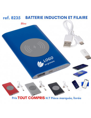 BATTERIE INDUCTION ET FILAIRE REF 8235 8235 BATTERIE DE SECOURS - CHARGEUR  10,83 €