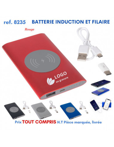 BATTERIE INDUCTION ET FILAIRE REF 8235 8235 BATTERIE DE SECOURS - CHARGEUR  10,83 €