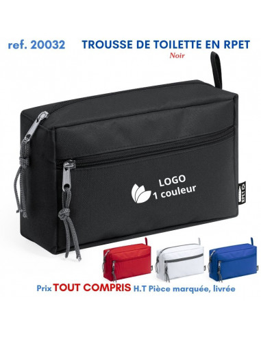 TROUSSE DE TOILETTE EN RPET REF 20032 20032 TROUSSE DE TOILETTE  3,49 €