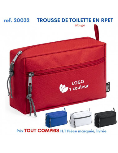 TROUSSE DE TOILETTE EN RPET REF 20032 20032 TROUSSE DE TOILETTE  3,49 €