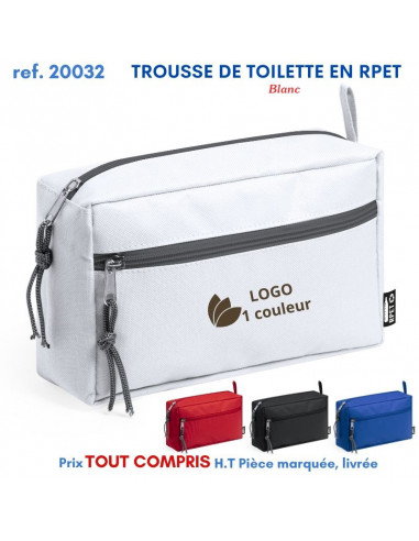 TROUSSE DE TOILETTE EN RPET REF 20032 20032 TROUSSE DE TOILETTE  3,49 €