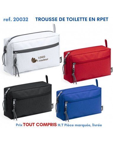 TROUSSE DE TOILETTE EN RPET REF 20032 20032 TROUSSE DE TOILETTE  3,49 €