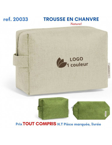 TROUSSE EN CHANVRE REF 20033 20033 TROUSSE DE TOILETTE  4,26 €