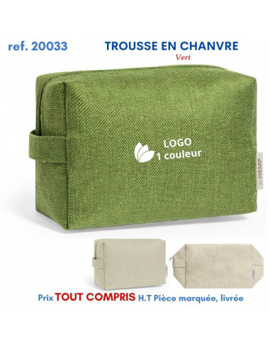 TROUSSE EN CHANVRE REF 20033 20033 TROUSSE DE TOILETTE  4,26 €