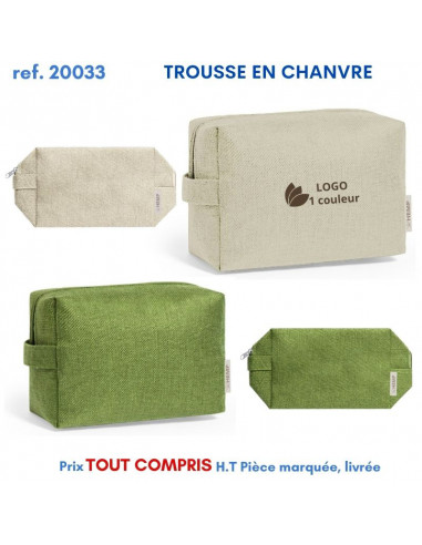 TROUSSE EN CHANVRE REF 20033 20033 TROUSSE DE TOILETTE  4,26 €