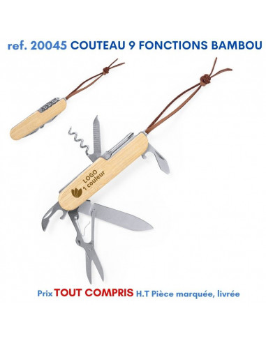 COUTEAU 9 FONCTIONS BAMBOU REF 20045 20045 ARTICLES PUBLICITAIRES DIVERS POUR LA CUISINE  3,82 €