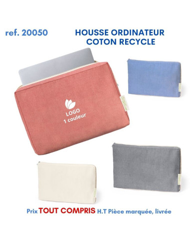 HOUSSE ORDINATEUR COTON RECYCLE REF 20050 20050 SACOCHES - PORTE DOCUMENTS  9,22 €